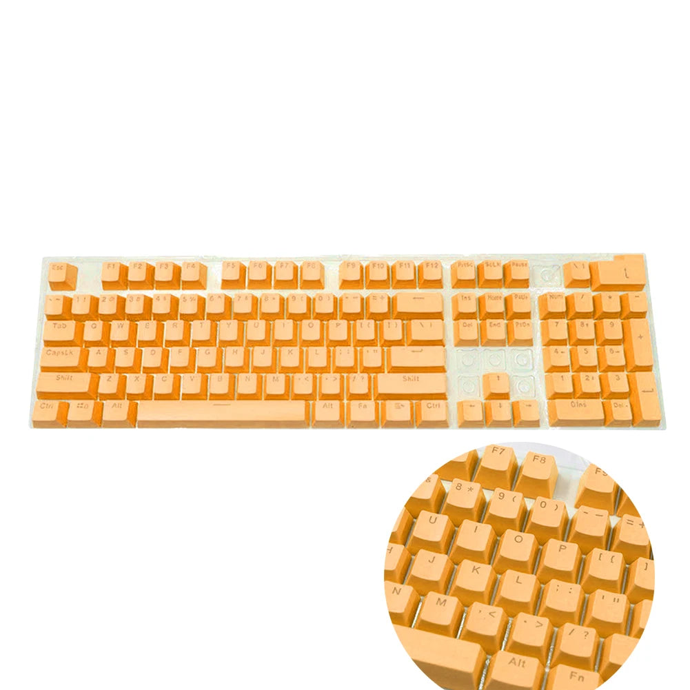 104Pcs Universal Mechanical Keyboard Keycaps Ergonomic Blank Keycaps for Cherry MX Mechanical Keyboard Replacement Backlit Key