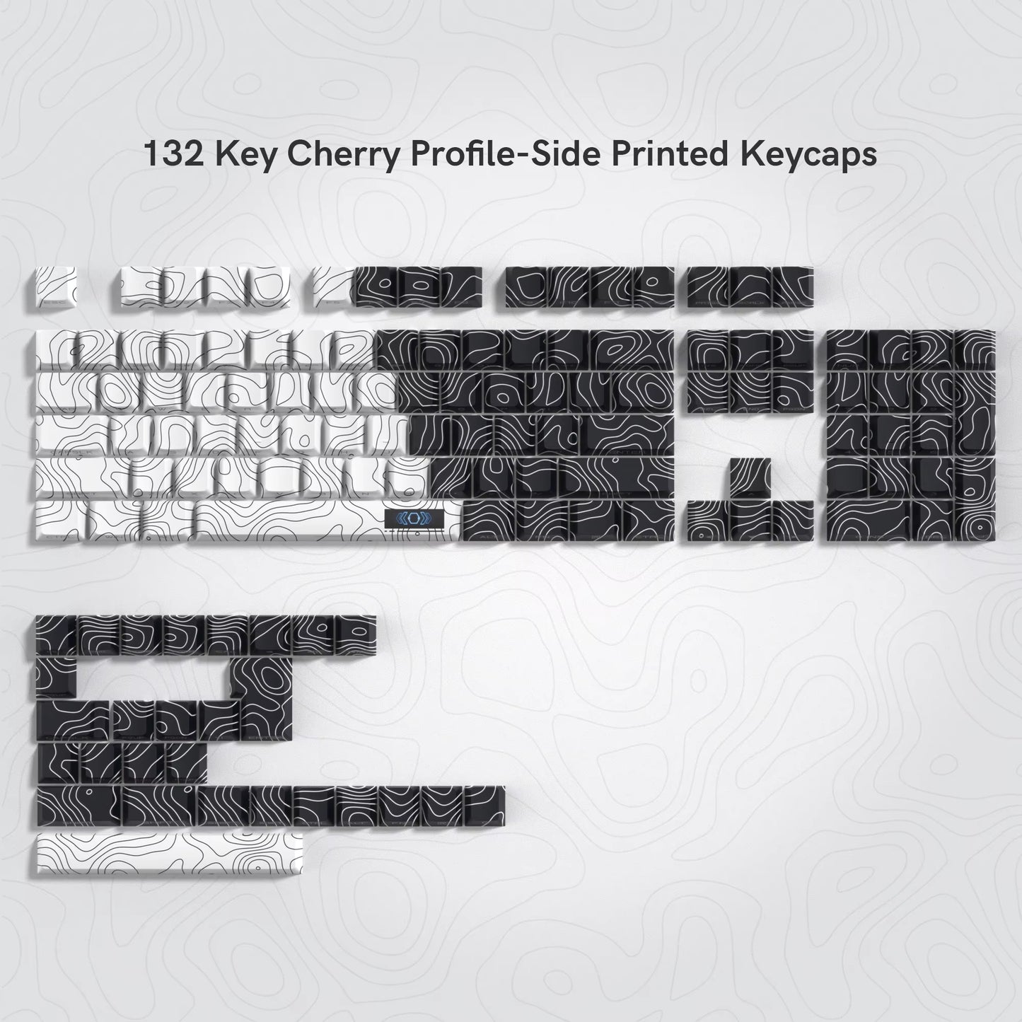 136 Keys Topographic V3 3.0 Side Print PBT Keycap Backlit Dye-Sub Cherry Profile Key Cap for Cherry MX Gamer Mechanical Keyboard