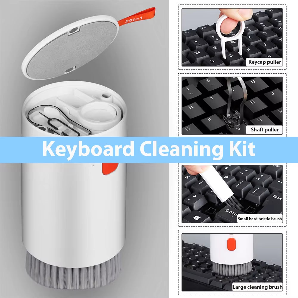 21 in 1 Cleaning Kit for Keyboard Earbuds Laptop Iphone Charging Port and Screen Camera Lens Computer Electronics Cleaning Kit