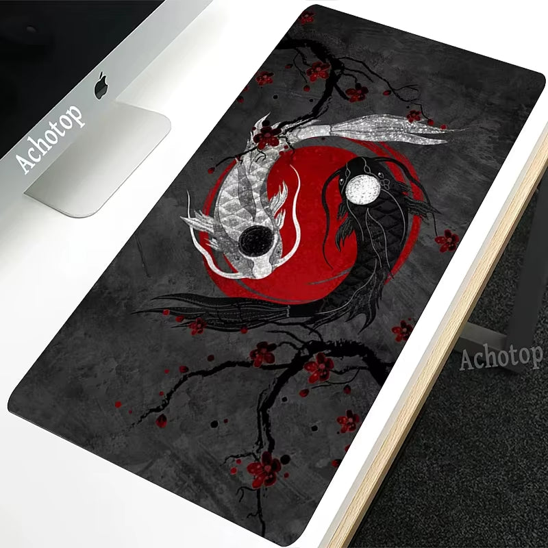 Black and White Gamer Mouse Pad Gaming Mousepad Speed Desk Mat Laptop Gaming Mats for Office Carpet Desk Accessories Game Pads