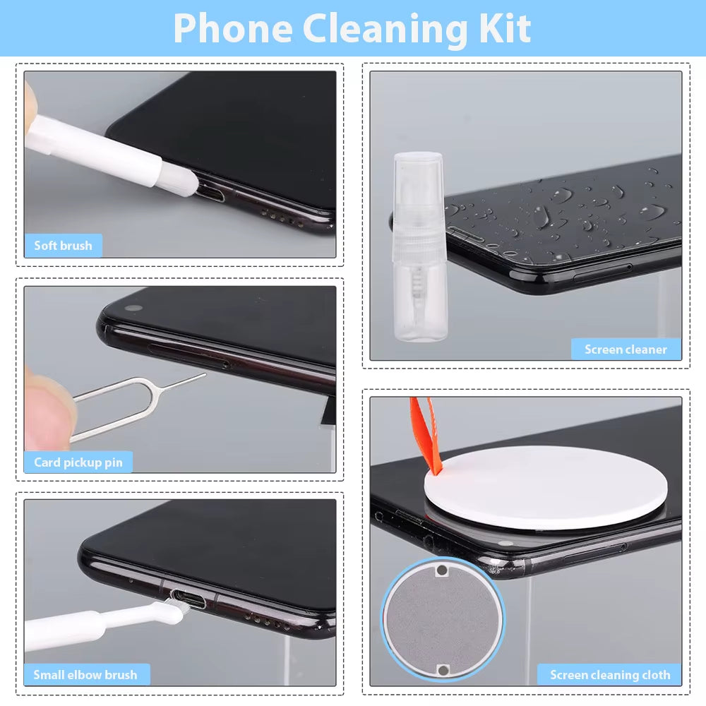 21 in 1 Cleaning Kit for Keyboard Earbuds Laptop Iphone Charging Port and Screen Camera Lens Computer Electronics Cleaning Kit