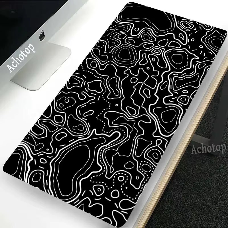 Black and White Gamer Mouse Pad Gaming Mousepad Speed Desk Mat Laptop Gaming Mats for Office Carpet Desk Accessories Game Pads