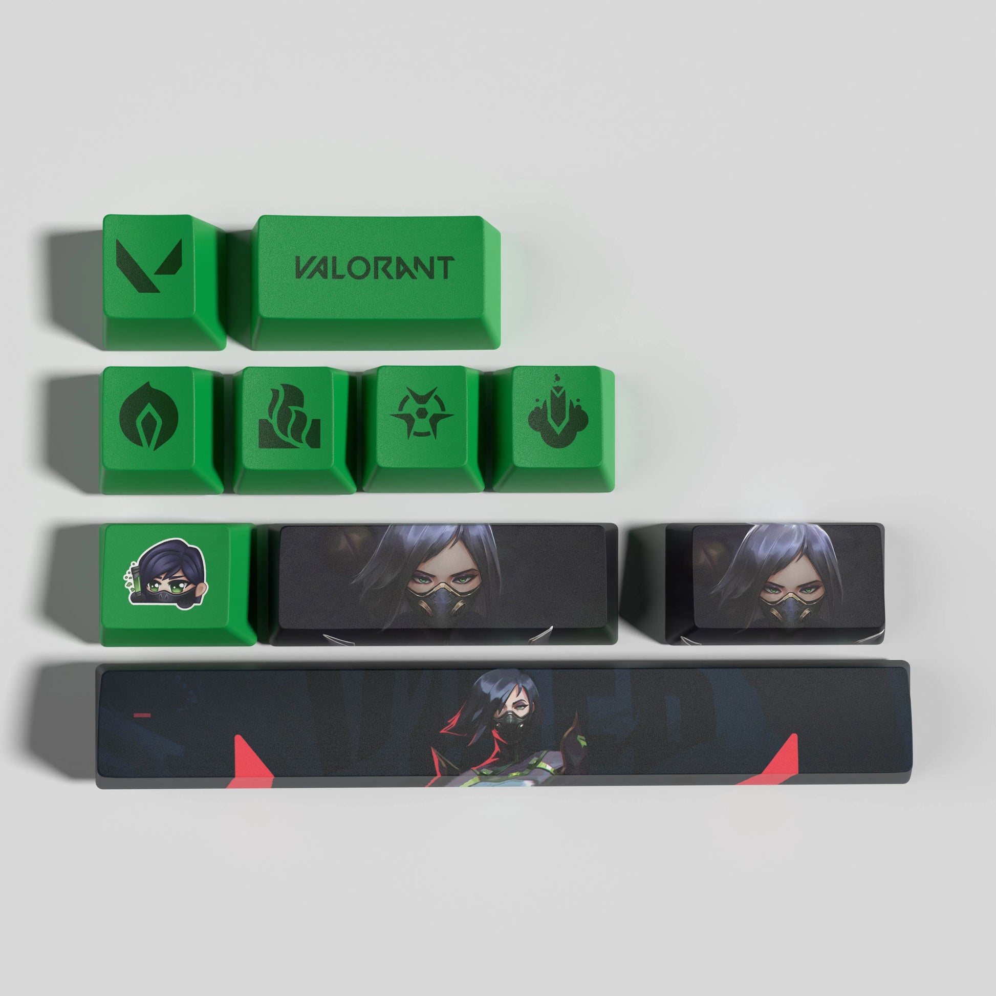 VALORANT THEMED KEYCAPS - PBT DYE SUB KEYCAPS - AVAILABLE IN 11 VARIANTS