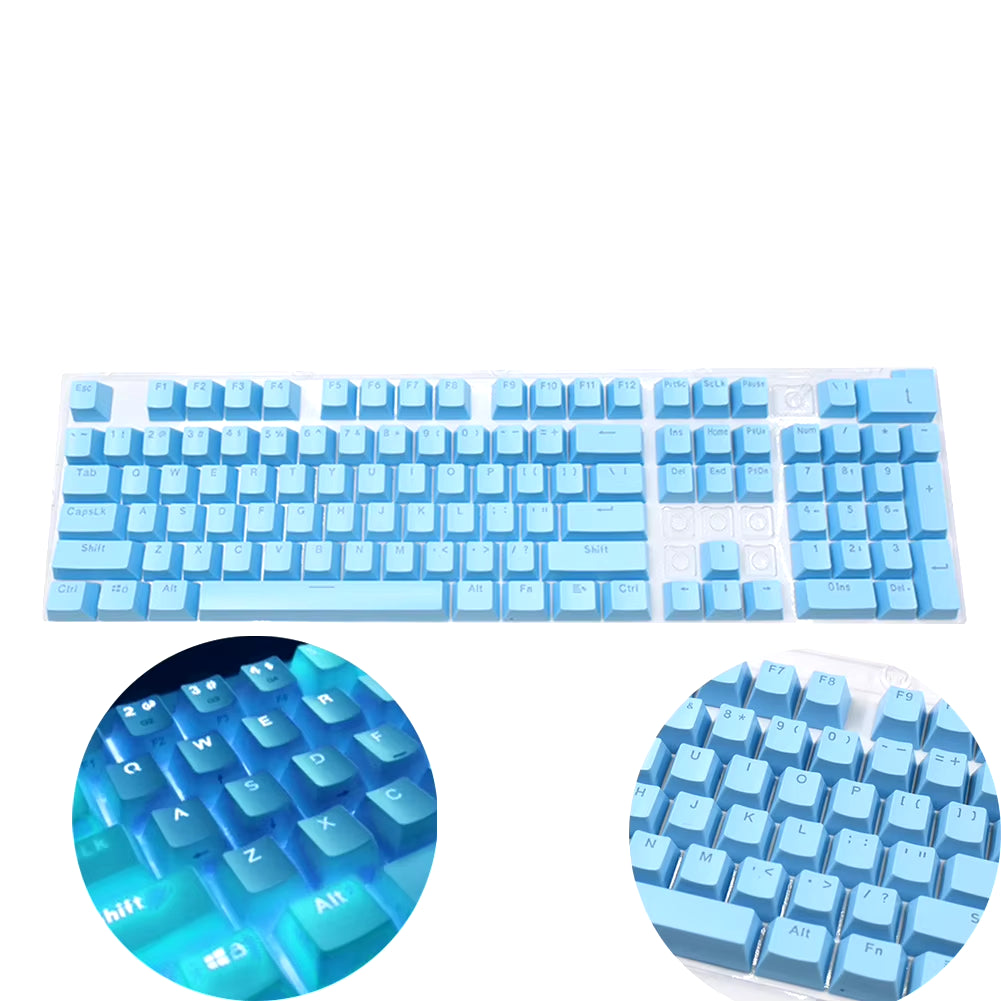 104Pcs Universal Mechanical Keyboard Keycaps Ergonomic Blank Keycaps for Cherry MX Mechanical Keyboard Replacement Backlit Key